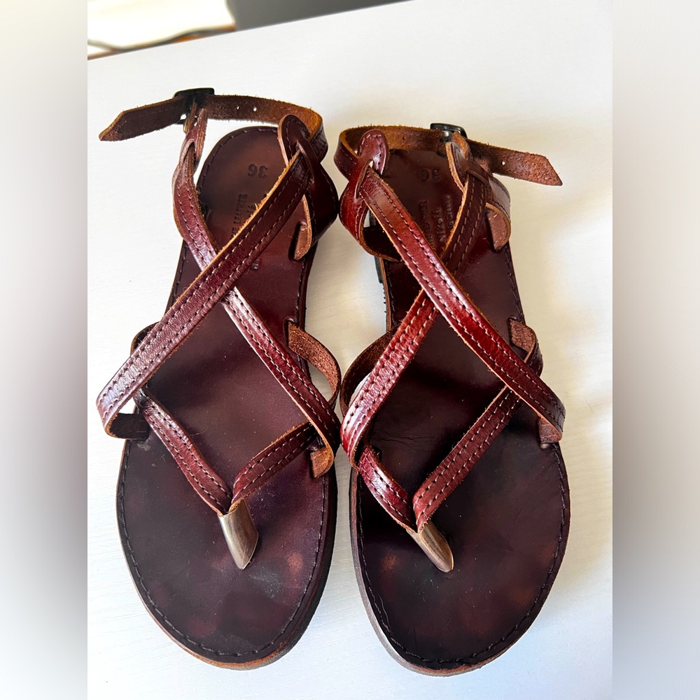 🤎 Genuine Leather Brown Sandals